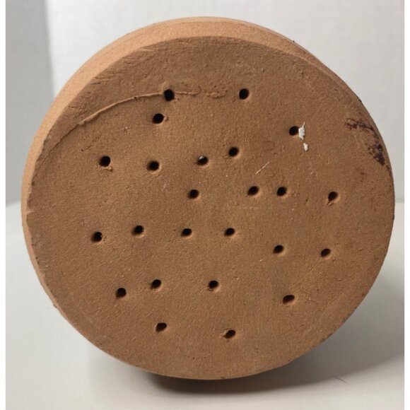 Glazed Terracotta Clay Pottery Thumb Controlled Watering Pot Brown/Green 5" Uniq - Picture 2 of 5